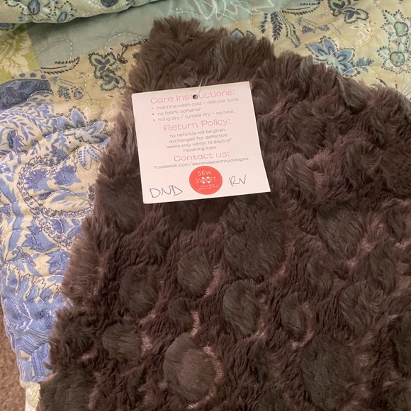 2 Brown/gray Minky Throw Pillow Cases - Picture 2 of 5